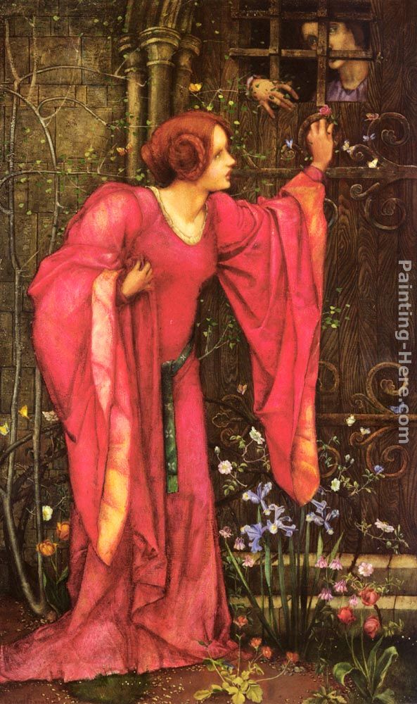 Stone Walls Do Not A Prison Make, Nor Iron Bars A Cage painting - Edward Reginald Frampton Stone Walls Do Not A Prison Make, Nor Iron Bars A Cage art painting